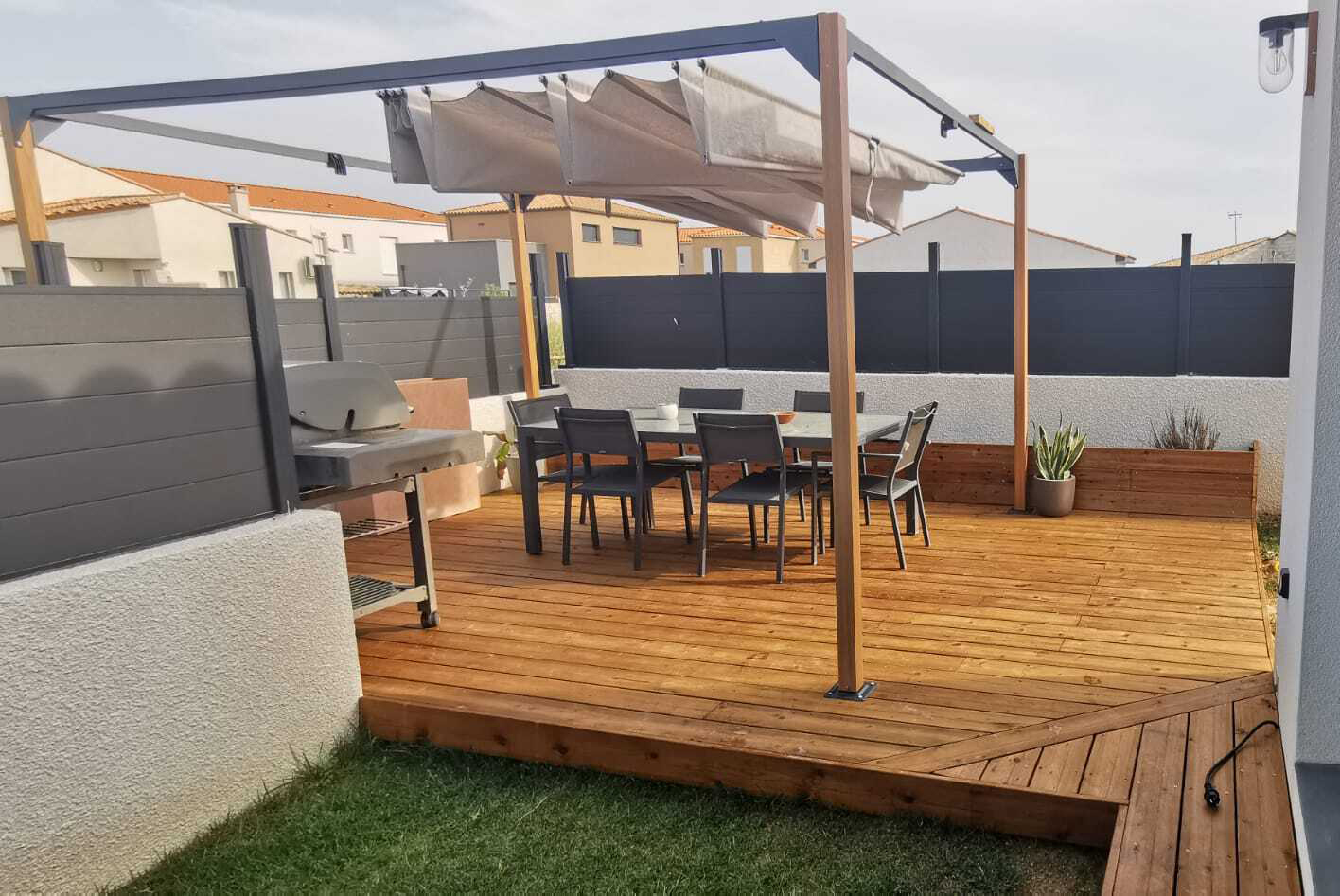 Aménagement terrasse en bois Rivesaltes Narbonne Le Boulou